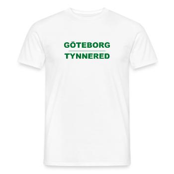 Göteborg Tynnered – Design vert-noir - T-shirt homme - blanc - Devant - AI Model Male 178 dark (178cm)