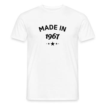 MADE IN 1967, cadeau anniversaire 1967 - T-shirt homme - blanc - Devant - AI Model Male 178 dark (178cm)