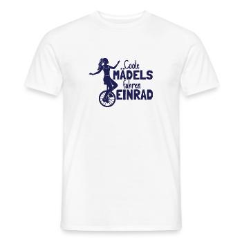 Einradfahrerin Coole Mädels Fahren Einrad - Männer T-Shirt - Weiß - Vorne - AI Model Male 178 dark (178cm)