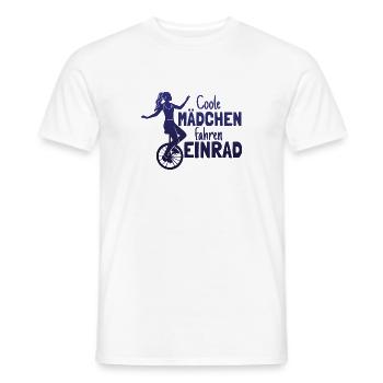 Einradfahrerin Coole Mädchen Fahren Einrad - Männer T-Shirt - Weiß - Vorne - AI Model Male 178 dark (178cm)