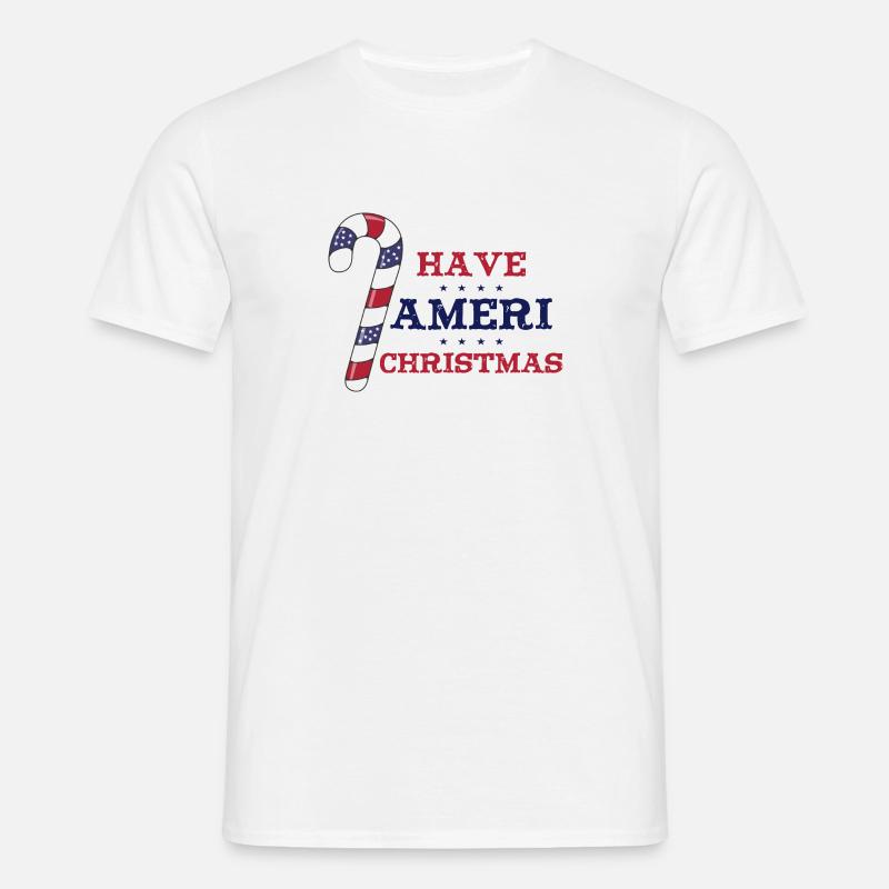 Have Ameri Christmas - Männer T-Shirt - Weiß