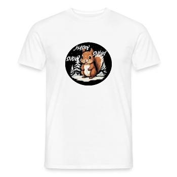 Écureuil des neiges heureux - T-shirt homme - blanc - Devant - AI Model Male 178 dark (178cm)