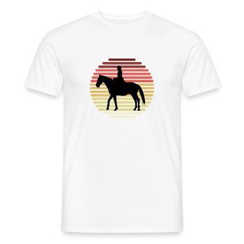 Cheval cheval équestre cheval équestre équitation dressing - T-shirt homme - blanc - Devant - AI Model Male 178 dark (178cm)
