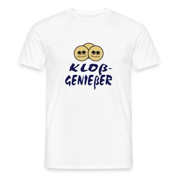 kloßgenießer - knoedel - kloß - kloss - knödel - Männer T-Shirt - Weiß - Vorne - AI Model Male 178 dark (178cm)
