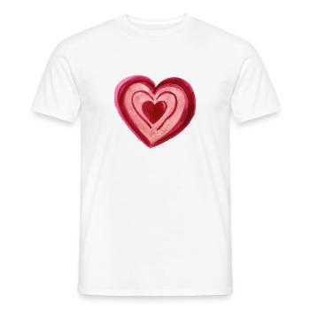 Heart in heart - Men's T-Shirt - white - Front - AI Model Male 178 dark (178cm)