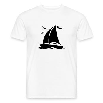 Schiffe - Segelboot Vögel - Männer T-Shirt - Weiß - Vorne - AI Model Male 178 dark (178cm)