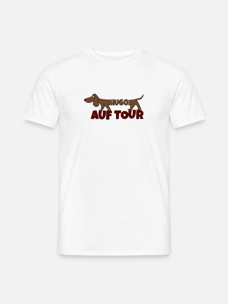 Hugo auf Tour - Männer T-Shirt - Weiß