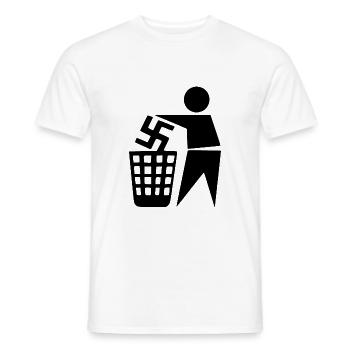 Fck nzs - keep your environment clean - Men's T-Shirt - white - Front - AI Model Male 178 dark (178cm)
