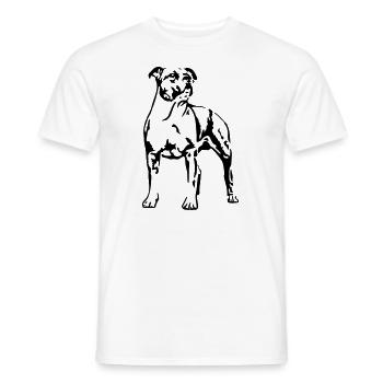 Amstaff - Men's T-Shirt - white - Front - AI Model Male 178 dark (178cm)