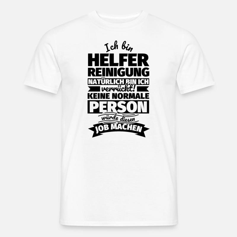 Helfer Reinigung Geschenke - Männer T-Shirt - Weiß