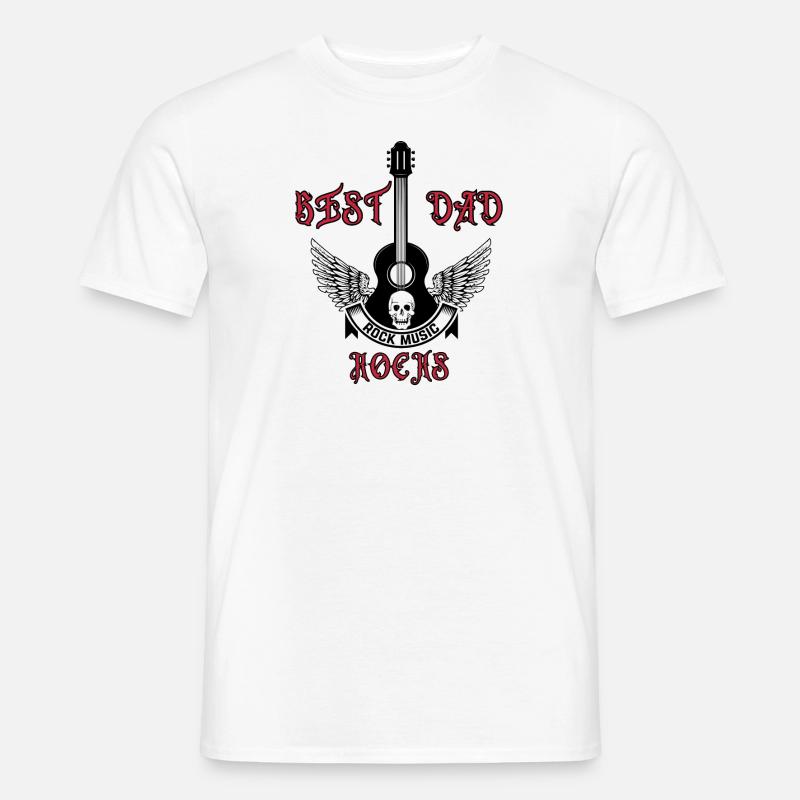 Die besten Dad Rocks - Männer T-Shirt - Weiß