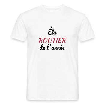 Trucker LKW Fahrer Routier Truck Camion Transport - Men's T-Shirt - white - Front - AI Model Male 178 dark (178cm)
