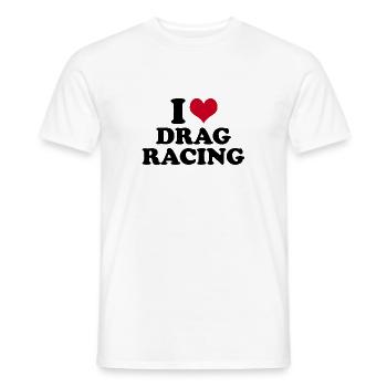J’adore les courses de dragsters - T-shirt homme - blanc - Devant - AI Model Male 178 dark (178cm)