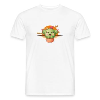 Cactus - Men's T-Shirt - white - Front - AI Model Male 178 dark (178cm)
