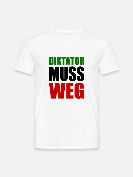 Iran diktator muss weg - Männer T-Shirt - Weiß