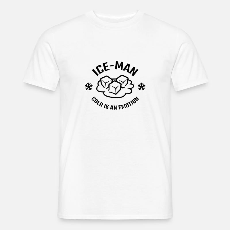 Ice-man | Kälte ist eine Emotion - Männer T-Shirt - Weiß