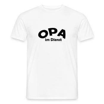 opa im dienst - Männer T-Shirt - Weiß - Vorne - AI Model Male 178 dark (178cm)