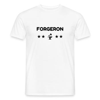 forgeron / forge / metal / forger / marteau - T-shirt homme - blanc - Devant - AI Model Male 178 dark (178cm)