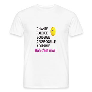 CHIANTE, RALEUSE - T-shirt homme - blanc - Devant - AI Model Male 178 dark (178cm)