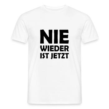 Nie wieder ist jetzt - Männer T-Shirt - Weiß - Vorne - AI Model Male 178 dark (178cm)