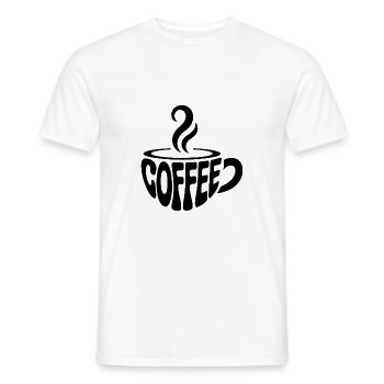 Kaffee - Cooles Café Logo - Männer T-Shirt - Weiß - Vorne - AI Model Male 178 dark (178cm)
