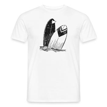 Zwei Surfbretter. - Männer T-Shirt - Weiß - Vorne - AI Model Male 178 dark (178cm)