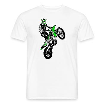 Moto Cross - Motocross - Supercross - Men's T-Shirt - white - Front - AI Model Male 178 dark (178cm)