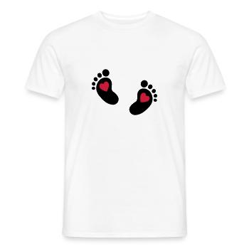 Bébé pieds - T-shirt homme - blanc - Devant - AI Model Male 178 dark (178cm)