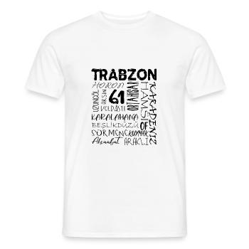 61 Trabzon Trabzonlu - Männer T-Shirt - Weiß - Vorne - AI Model Male 178 dark (178cm)