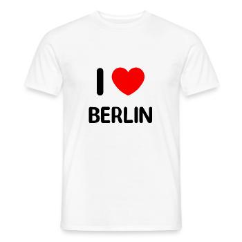 I love berlin Design lustig Herz Liebe - Männer T-Shirt - Weiß - Vorne - AI Model Male 178 dark (178cm)