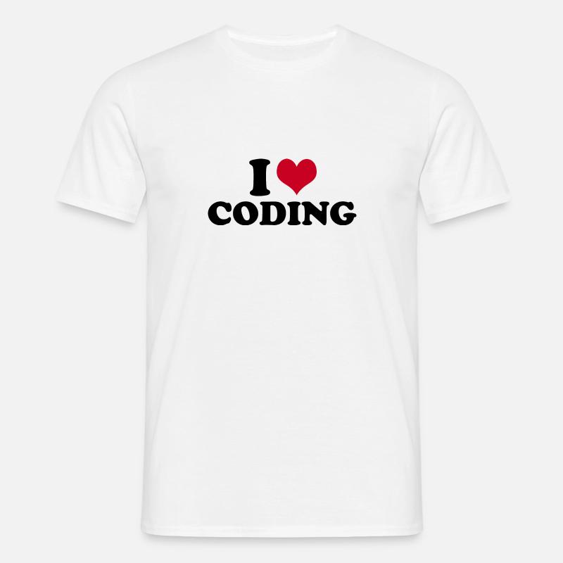 I Love Coding - Men's T-Shirt - white