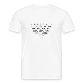 Fibonacci Zahlen - Männer T-Shirt - Weiß - Vorne - AI Model Male 178 dark (178cm)