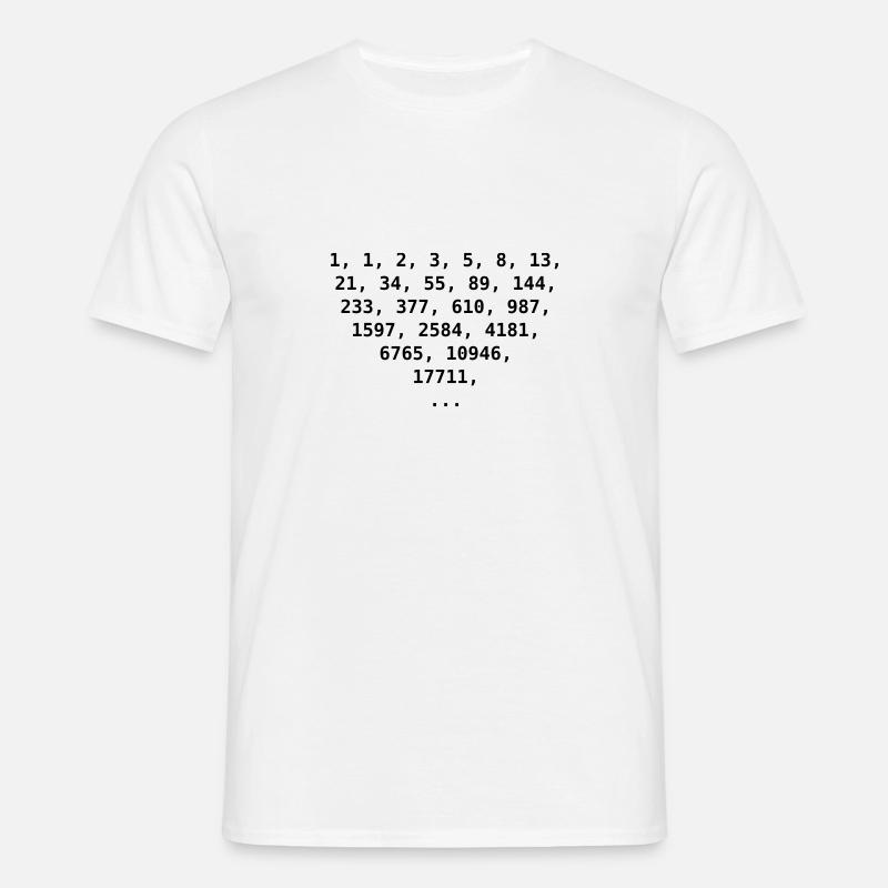 Fibonacci Zahlen - Männer T-Shirt - Weiß