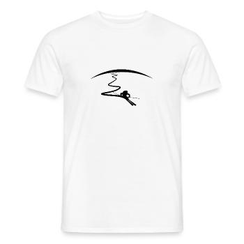 Skieur - ski - sports d'hiver - T-shirt homme - blanc - Devant - AI Model Male 178 dark (178cm)