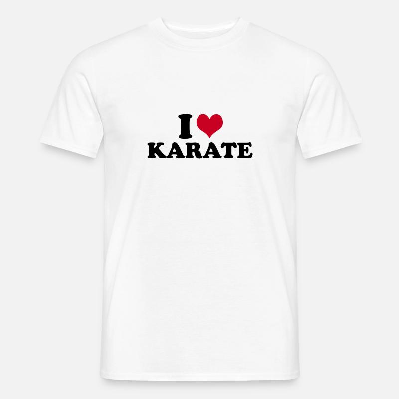 I Love Karate - Männer T-Shirt - Weiß
