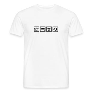 Eat Sleep Train Repeat - Männer T-Shirt - Weiß - Vorne - AI Model Male 178 dark (178cm)