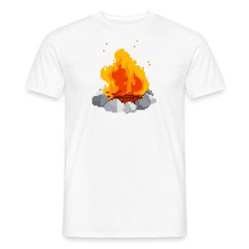 Pixel Feuer pixel fire - Männer T-Shirt - Weiß - Vorne - AI Model Male 178 dark (178cm)
