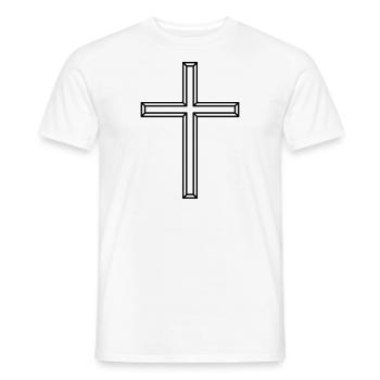 Kreuz - Männer T-Shirt - Weiß - Vorne - AI Model Male 178 dark (178cm)