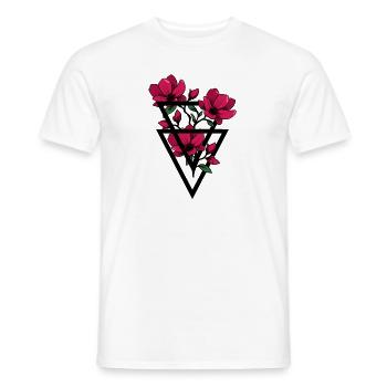 Blumen im Dreieck Formen - Männer T-Shirt - Weiß - Vorne - AI Model Male 178 dark (178cm)