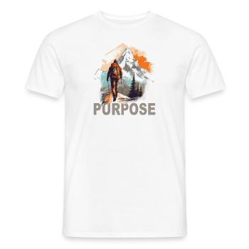Mountain Purpose - Männer T-Shirt - Weiß - Vorne - AI Model Male 178 dark (178cm)