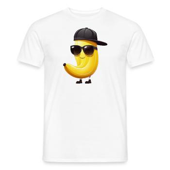 Cool Banana Gangster - Hip Hop Style Design - Men's T-Shirt - white - Front - AI Model Male 178 dark (178cm)