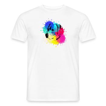 Labrador, Golden Retriever,Watercolor, painting - Men's T-Shirt - white - Front - AI Model Male 178 dark (178cm)