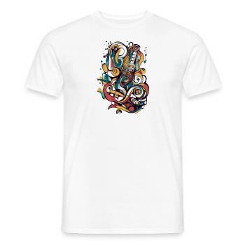 Musik - Männer T-Shirt - Weiß - Vorne - AI Model Male 178 dark (178cm)