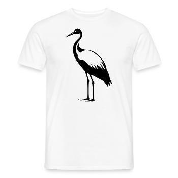 Simple Little Stork - Men's T-Shirt - white - Front - AI Model Male 178 dark (178cm)