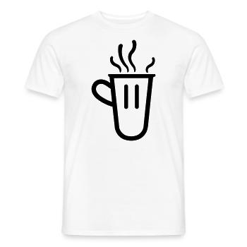 Tasse Kaffee - Männer T-Shirt - Weiß - Vorne - AI Model Male 178 dark (178cm)