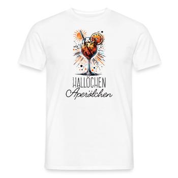 Hello Aperölchen Cocktail Summer Party Chemise - T-shirt homme - blanc - Devant - AI Model Male 178 dark (178cm)
