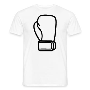 gant de boxe - T-shirt homme - blanc - Devant - AI Model Male 178 dark (178cm)