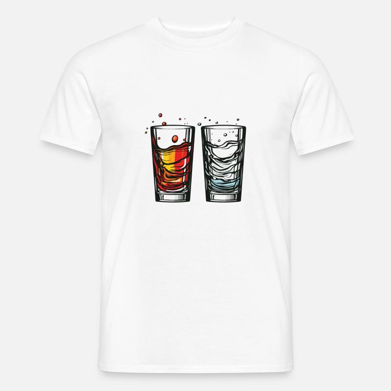 Tequila Glas - Männer T-Shirt - Weiß