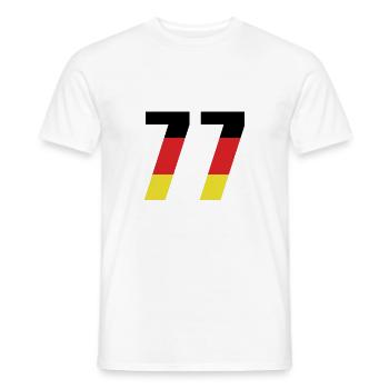 77 Number Germany Jersey - Men's T-Shirt - white - Front - AI Model Male 178 dark (178cm)