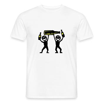 Enterrement de vie de garçon Beer Stick Figure - T-shirt homme - blanc - Devant - AI Model Male 178 dark (178cm)